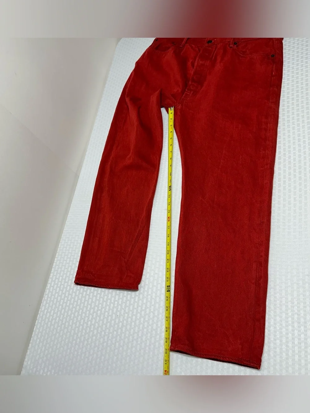 Vtg Levis 501XX Jeans Mens 38x32 (FITS 36x30) Red Denim Button Fly Mexico Y2K